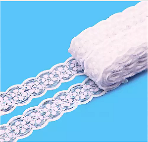 Bordado Inglês Arte Punto Tule BT-011 1,8cm Branco 13,7mts