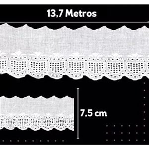 Bordado Ingles de Algodão Importado C/13,7 Metros Part.02
