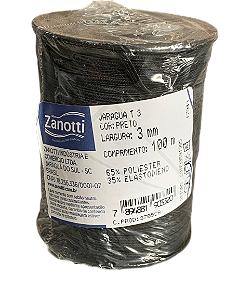 Elástico Jaraguá Preto Fio Tinto 100MT