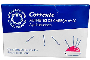 Alfinete de Cabeça Corrente Nº29 com 50gr
