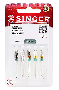 Agulha de Maquina Singer 2045 Ponta de Ouro C/10 Und