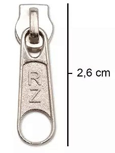 Cursor p/ Zíper Nylon Fino Niquelado nº 3 - Pacote c/ 100 unidades