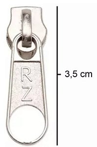 Cursor p/ Zíper Nylon Grosso Niquelado nº 5 - Pacote c/ 100 unidades