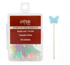 Alfinete de Cabeça Borboleta Arte Punto com 50 Und