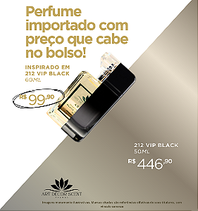 Perfume Inspirado em 212 VIP Black - 60ML
