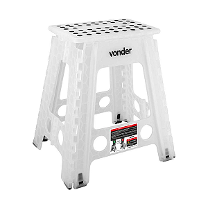 Banqueta Plástica Dobrável 450mm Transparente Vonder