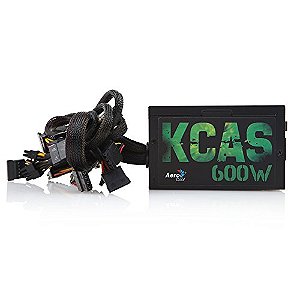 Fonte Gamer Aerocool KCAS 600W 80 Plus Bronze