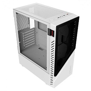 Gabinete Gamer Set White Ghost Vidro Temperado Branco