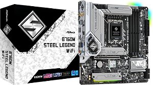 Placa-Mãe Asrock B760M Steel Legend DDR5 LGA1700 Wi-Fi