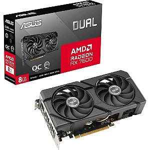Placa de Vídeo ASUS Dual Radeon RX 7600 OC 8GB