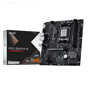 Placa-Mãe MSI PRO B840M-B AM5 DDR5 mATX HDMI/VGA
