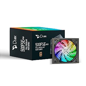 Fonte DX 500FSE++ RGB 500W 80 Plus Bronze Modular Duex