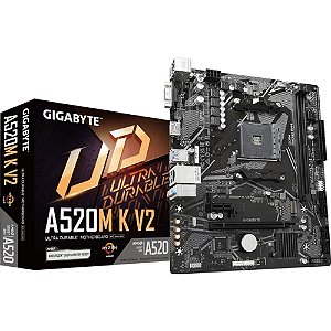 Placa-Mãe Gigabyte A520M K V2 AM4 DDR4 mATX