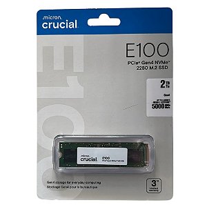 SSD Crucial E100 2TB NVMe PCIe 4.0 5000MB/s