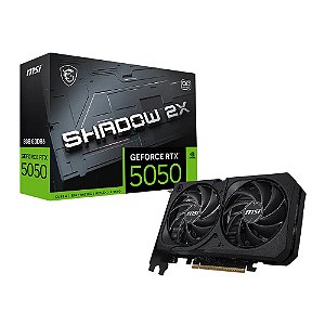 Placa De Video RTX 5050 8G Shadow 2X OC MSI Nvidia GDDR6