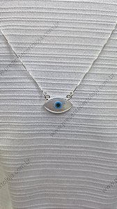 Colar Olho Grego com Madrepérola – Prata 925 | 40/3cm