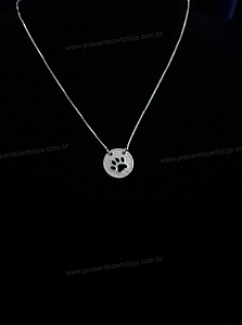Colar Patinha de Cachorro 14mm – Prata 925 | Corrente 45cm