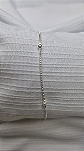 Tornozeleira com Bolinhas V15 – 24,3cm – Prata 925