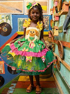 VESTIDO CARAMELO DO BRASIL (COM CHAPEUZINHO)