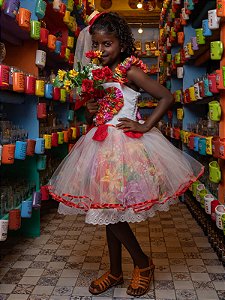 VESTIDO CORAÇÃO BOBO (COM CHAPEUZINHO)