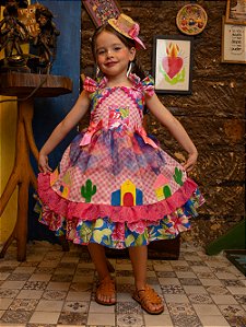 VESTIDO CIDADE DO INTERIOR (COM CHAPEUZINHO)