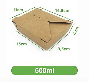 Marmita fit 500ml Kraft | 120 unidades