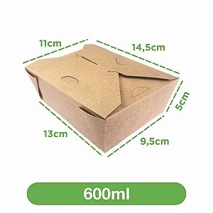 Embalagem 600ml Kraft | 100 unidades