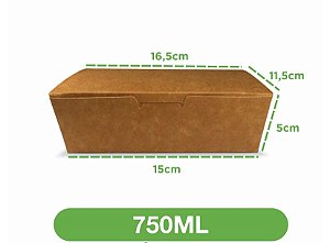 Embalagem 750ml Kraft | 100 unidades