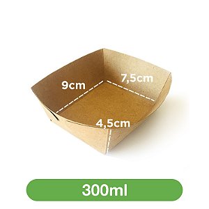 Bandeja 300ml Kraft multiuso | 300 unidades