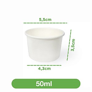 Pote de Papel 50ml | 500 unidades