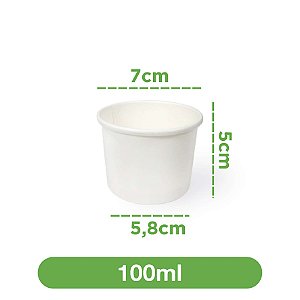 Pote de Papel 100ml (sem tampa) | 500 unidades