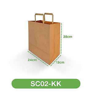 Sacola de papel kraft 02 - 50 unidades