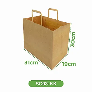 Sacola de papel kraft 03 - 50 unidades