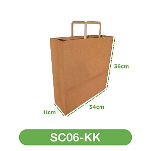 Sacola de papel kraft 06 - 50 unidades