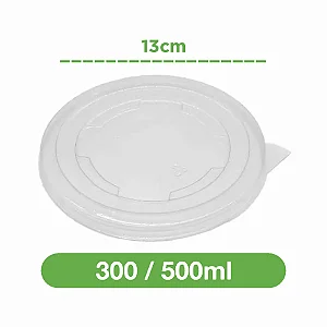 Tampa PET para pote de 300ml / 500ml - 180 unidades