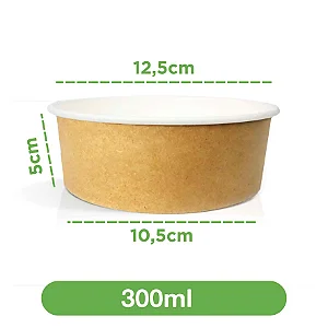 Pote de papel kraft 300ml (sem tampa) | 180 unidades
