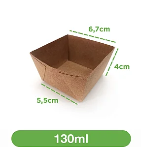Bandeja 130ml kraft multiuso | 450 unidades