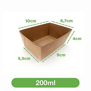 Bandeja 200ml kraft multiuso | 360 unidades