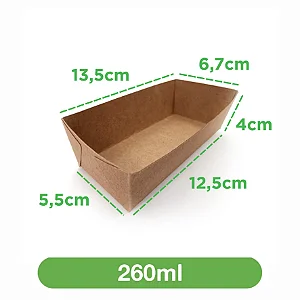 Bandeja 260ml kraft plus multiuso | 200 unidades