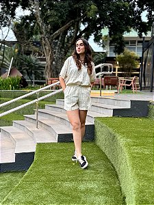 Shorts de Linho Listrado - S1112