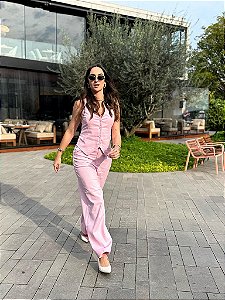 Colete de Linho Rosa - CO1105