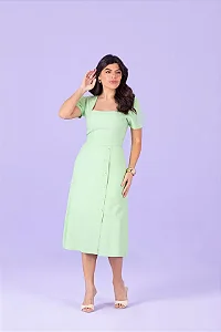 VESTIDO SUPER MIDI EVASÊ DECOTE QUADRADO HADAZA