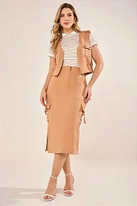 CONJUNTO COLETE CARGO SAIA RETA FASCINUS 2658