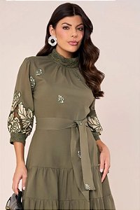 VESTIDO LAISE COM CINTO ENCAPADO FASCINIUS 2838