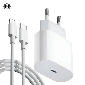 Kit Carregador iPhone Tipo C - Lightning