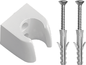 SUPORTE P/ DUCHA QUADRADO ABS BRANCO BLUKIT