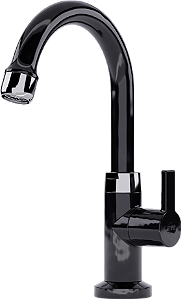 TORNEIRA DE MESA CURTA P/ LAVATORIO BICA MOVEL CONFORT BLACK BLUKIT