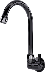 TORNEIRA DE PAREDE LONGA P/ COZINHA BICA MOVEL CONFORT BLACK BLUKIT