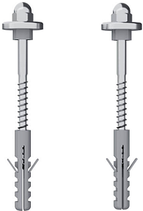 KIT PARAFUSO AÇO CARBONO ZINCADO P/ VASO - W1/4" X 90MM (BUCHA N.10)