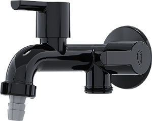TORNEIRA DE PAREDE LONGA MULTIUSO C/ DERIVACAO CONFORT BLACK